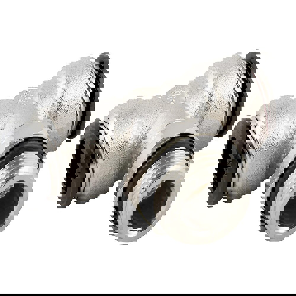 Push-To-Connect Tube to Metric Thread Tube Fitting: Swivel Branch Tee, M5 Thread